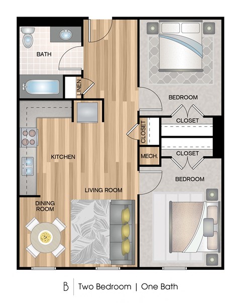 B Floor Plan at Oxoboxo Lofts, Connecticut, 06382